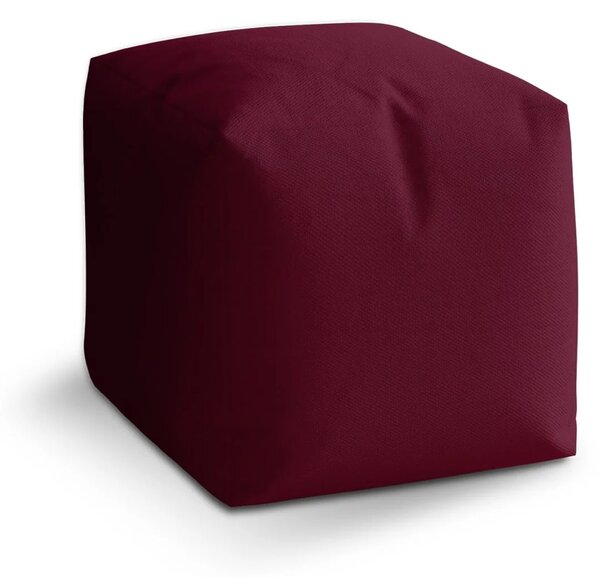 Sablio Taburet Cube Bordó - 40x40x40 cm