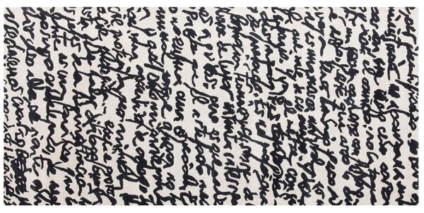 Nanimarquina Vlněný koberec Manuscrit, kolekce Black on white Rozměr koberce: 170×240 cm