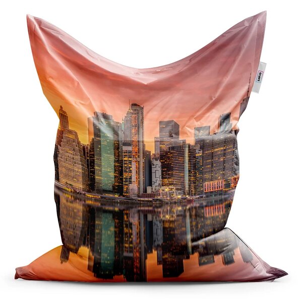 Sablio Sedací vak Classic New York Západ slunce - 150x100 cm