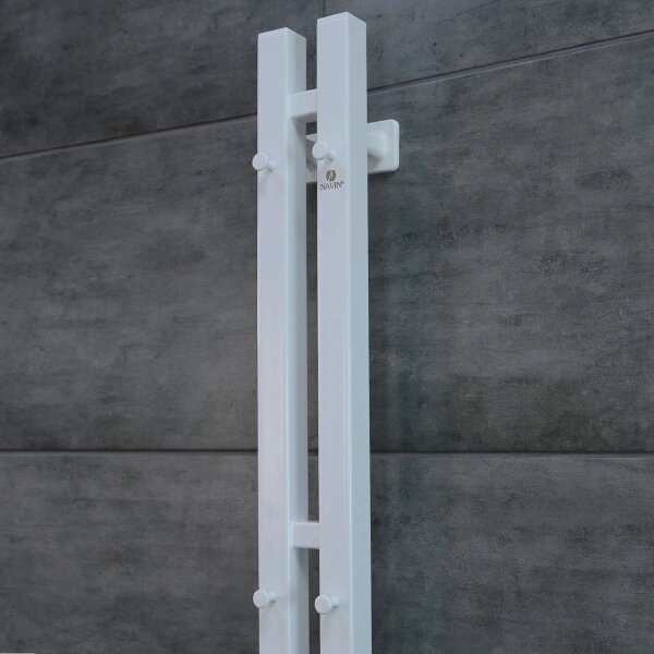 Elektrický sušák na ručníky s termostatem SILOUETTE 106W 150x9cm bílá pravá