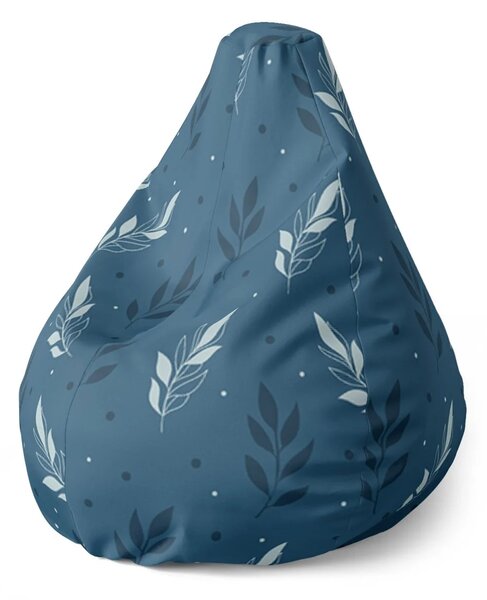 Sablio Sedací vak Pear Modré klásky - 140 x 100 x 25 cm