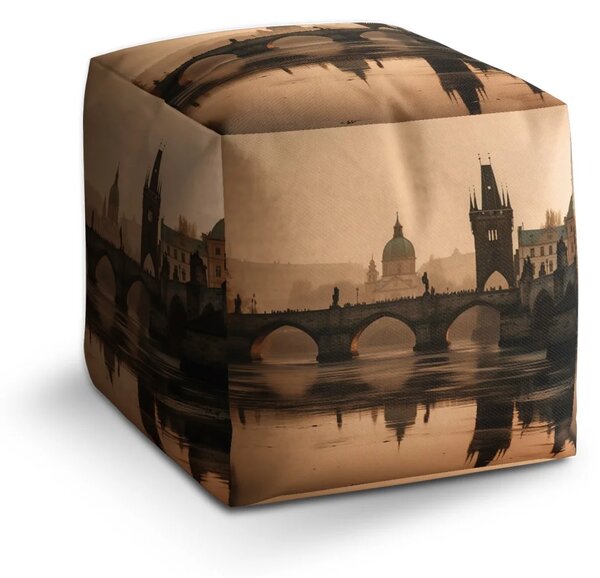 Sablio Taburet Cube Praha Karlův most 1 - 40x40x40 cm