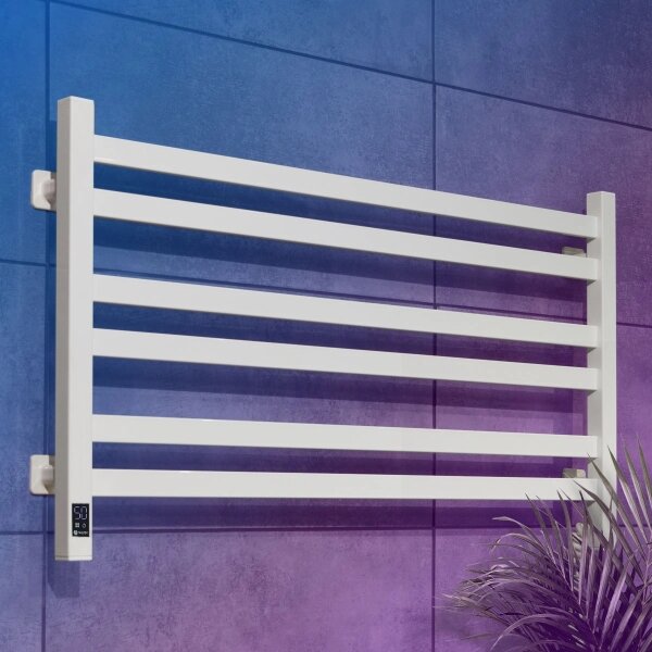 Elektrický sušák na ručníky s termostatem AVANGARD 181W 50x90 cm bílá pravá