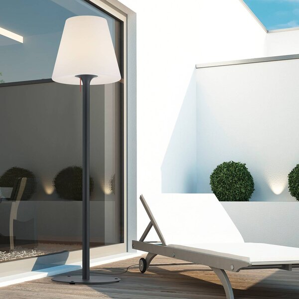 Helestra Venkovní stojací lampa Moris-XL, Černá, kov, Moderní