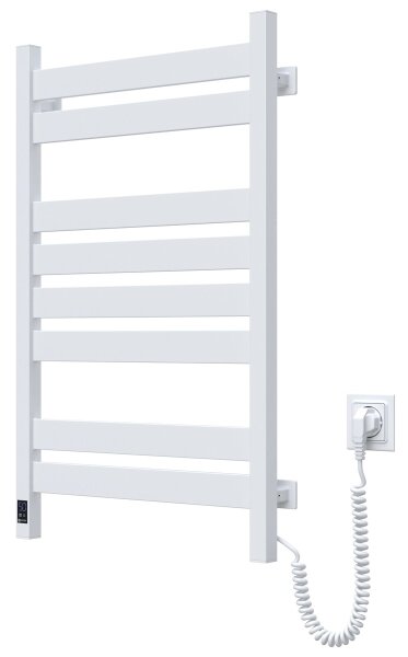 Elektrický sušák na ručníky s termostatem LARGO 168W 80x50 cm bílá pravá