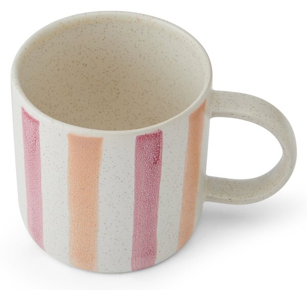 Hrnek Mikasa 390 ml růžovo oranžové pruhy MKMUG03