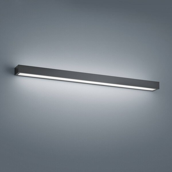 Helestra Nástěnné svítidlo Theia LED, matná černá 90 cm, Černá, Koupelna, kov, Moderní