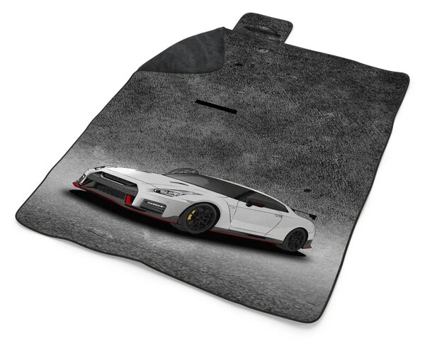 Sablio Plážová deka Nissan GTR 35 Šedý: 200x140 cm