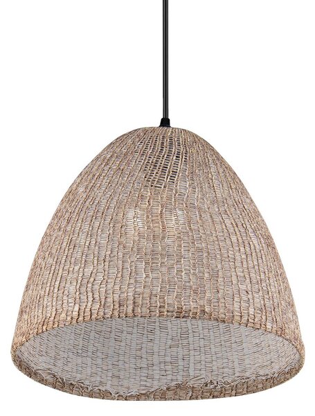 Reality Leuchten Závěsné světlo Kibito, krémové, Ø 32 cm, textil, E27, stmívatelný, Krémová / jantar, Obývací pokoj / jídelna, Textil / tkanina / hedvábí