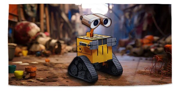 Sablio Ručník Wall-E robot Město - 50x100 cm