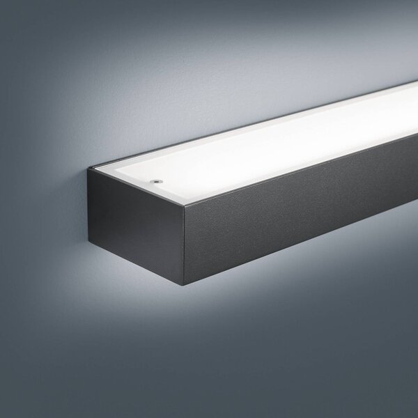 Helestra Nástěnné svítidlo Theia LED, matná černá 90 cm, Černá, Koupelna, kov, Moderní