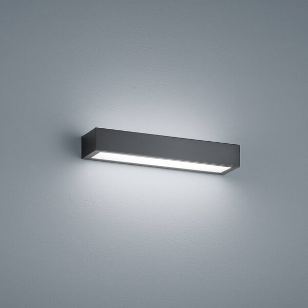 Helestra Nástěnné svítidlo Theia LED, matná černá 30 cm, Černá, Koupelna, kov, Moderní
