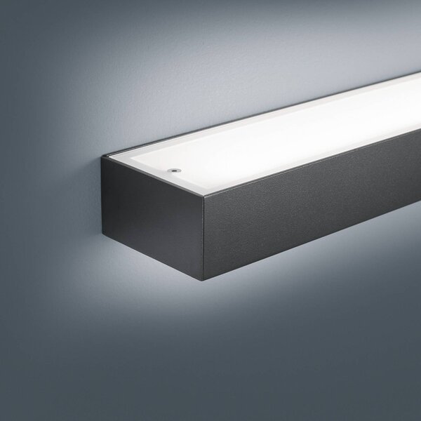 Helestra Nástěnné svítidlo Theia LED, matná černá 30 cm, Černá, Koupelna, kov, Moderní