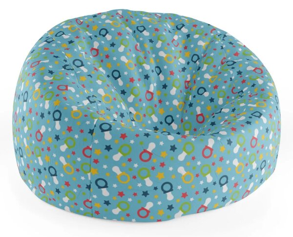 Sablio Sedací vak Cocoon Dudlíky a hvězdy - 75 x 45 x 35 cm
