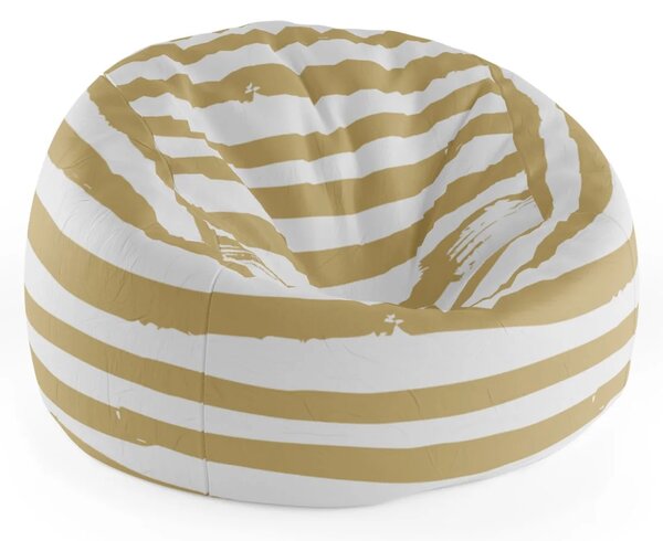 Sablio Sedací vak Cocoon Zlaté pruhy - 75 x 45 x 35 cm