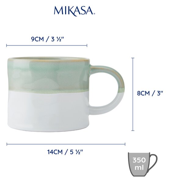 Hrnek Mikasa Ombre 350 ml zeleno bílý MKMUG23
