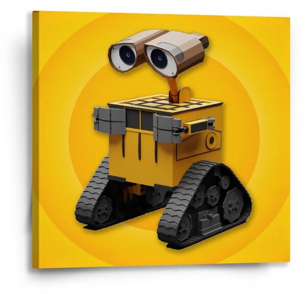 Sablio Obraz Wall-E robot Žlutý - 50x50 cm