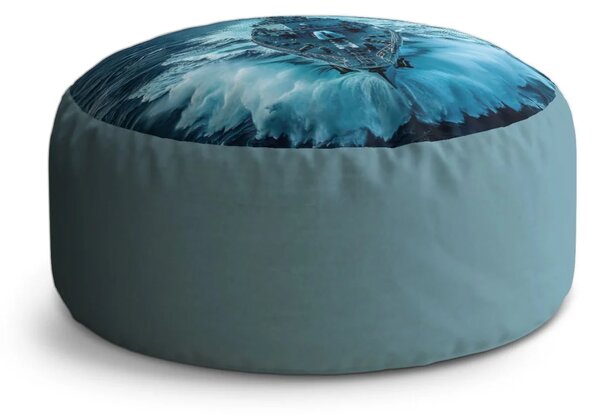 Sablio Taburet Circle Válečná loď prorážející oceán: 38x48 cm
