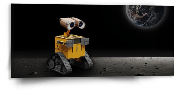 Sablio Obraz Wall-E robot Měsíc - 110x50 cm