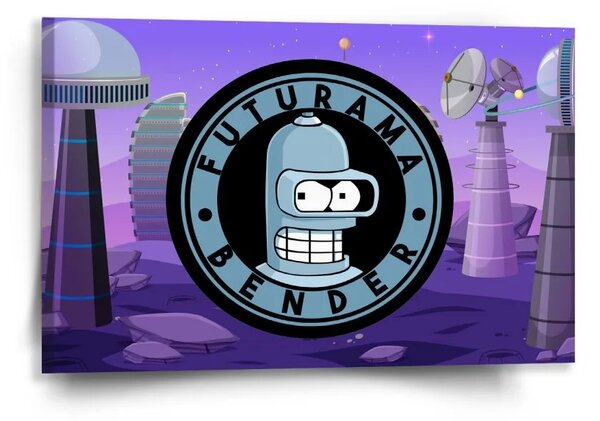 Sablio Obraz Futurama Bender Planeta s vysílači - 60x40 cm
