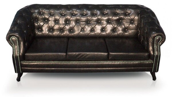 Pohovka Chesterfield Bristol 3M Antik Black