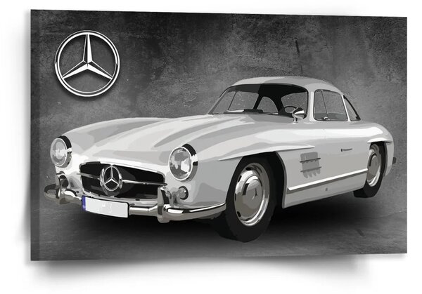 Sablio Obraz Mercedes-Benz 300 SL Šedé pozadí - 120x80 cm