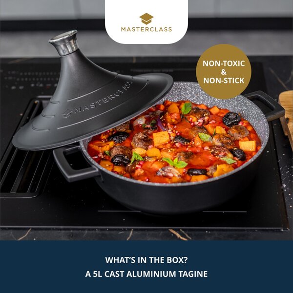 Tajine 28 cm MasterClass LightWeight 5 l indukční nepřilnavý černý MCMCTAGINE28