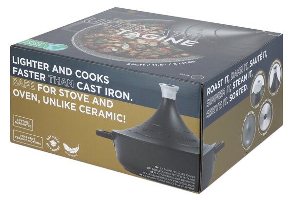 Tajine 28 cm MasterClass LightWeight 5 l indukční nepřilnavý černý MCMCTAGINE28