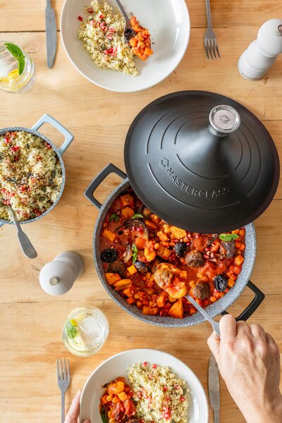 Tajine 28 cm MasterClass LightWeight 5 l indukční nepřilnavý černý MCMCTAGINE28