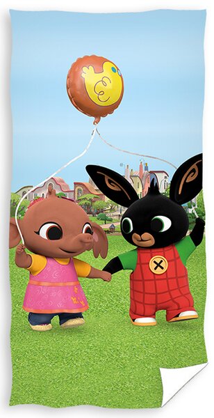 CARBOTEX Dětská osuška Zajíček Bing a Sula s pouťovým balónkem