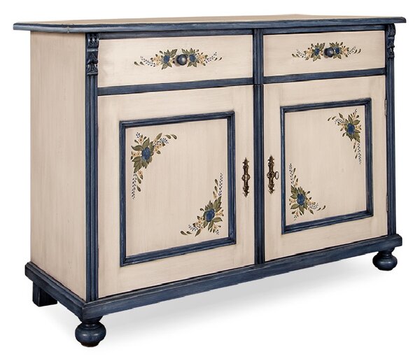 Malovaná komoda ze série Le Florac bleu