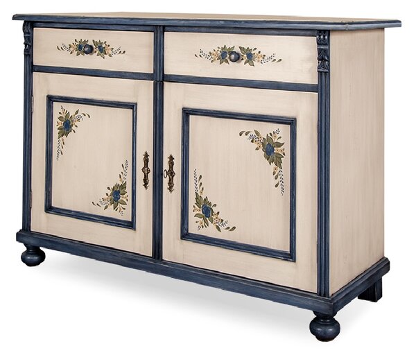 Malovaná komoda ze série Le Florac bleu