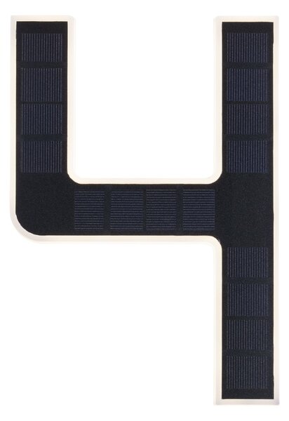Paulmann 79845 solární domovní číslo 4 s vyměnitelnou baterií LED 0,2W 3000K, výška 23cm, IP44