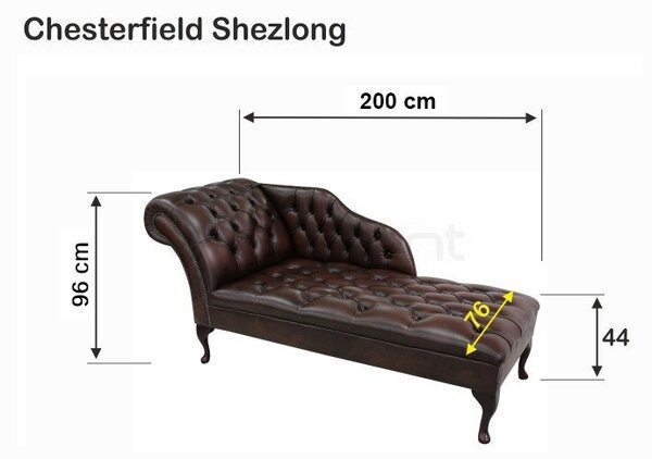 Lenoška Chesterfield Shezlong