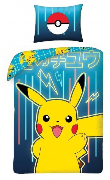 HALANTEX Povlečení Pokémon Pikachu Bavlna, 140/200, 70/90 cm