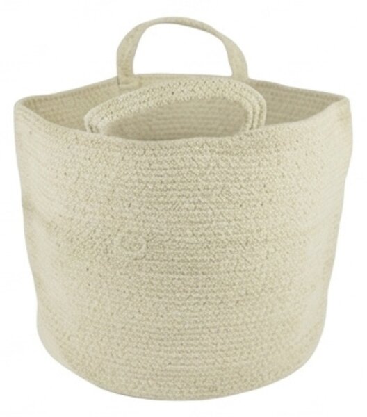 Úložný koš s uchy COTTON HAVEN 35x35 cm - více barev Barva: Světle šedá