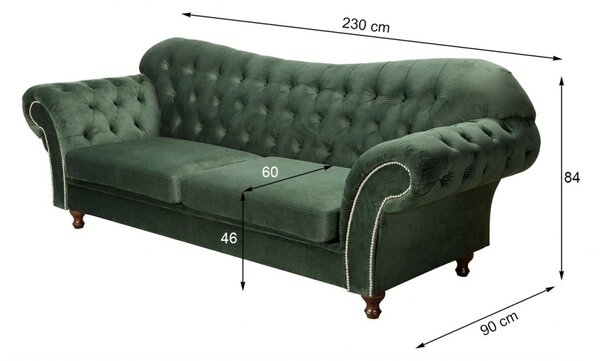 Pohovka 3M Sheffield Dark Green