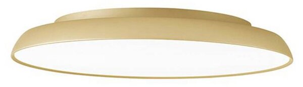 Viokef LED stropní svítidlo Art, Ø 30 cm, krémově zlatá, kov, Mosaz / zlato, Obývací pokoj / jídelna, kov, Moderní