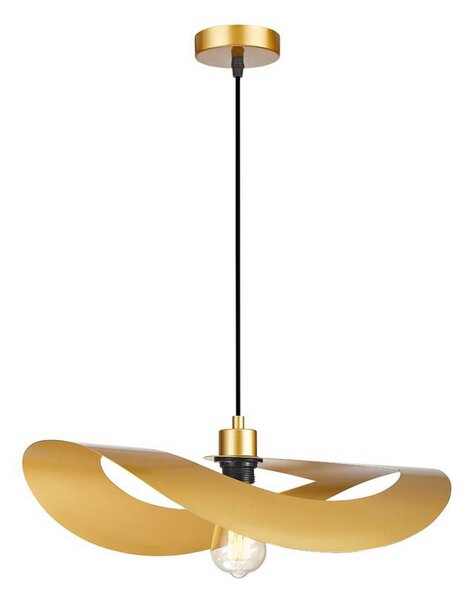 Viokef Závěsné světlo Mas, zlatá, Ø 50 cm, kov, stmívatelný, Mosaz / zlato, Obývací pokoj / jídelna, kov, Moderní