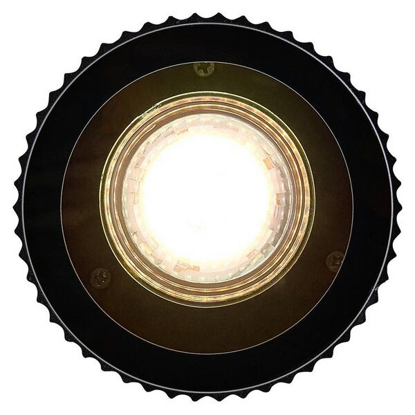Nordlux Stropní světlo Kyklop Ripple, černé, hliník, GU10, stmívatelný, Černá, Hliník, Moderní