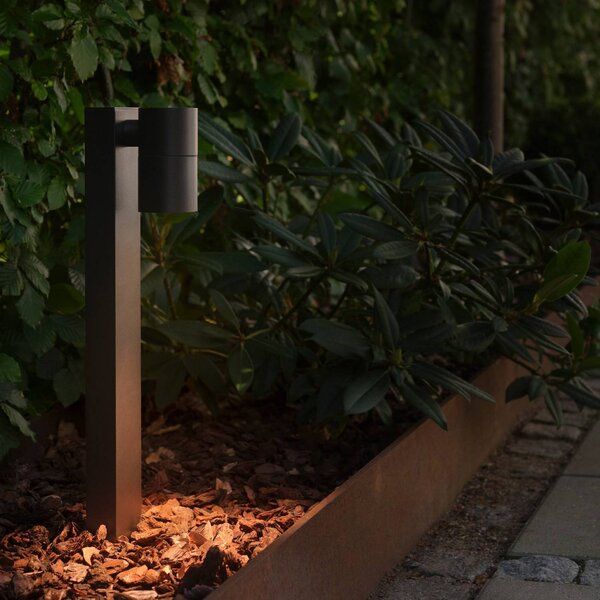 Nordlux Základní lampa Tin 50, černá, hliník, IP44, GU10, stmívatelný, Černá, Hliník, Moderní