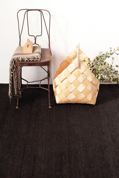 Nanimarquina Jutový koberec Vegetal, kolekce Natural Rozměr koberce: 170×240 cm, Barevnost: Vegetal black