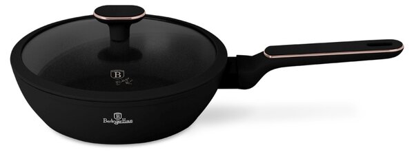 Pánev hluboká s titanovým povrchem a poklicí 24 cm Black Rose Collection
