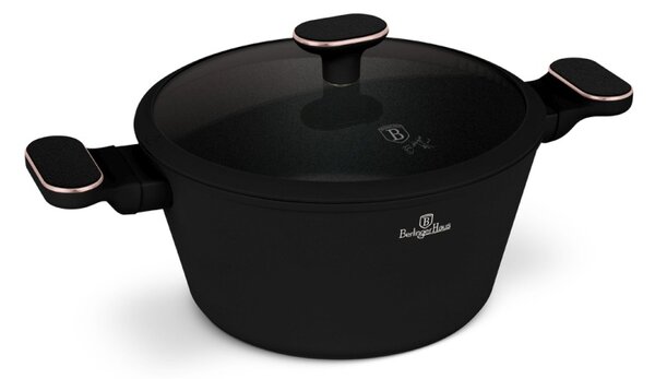 Kastrol s titanovým povrchem a poklicí 24 cm Black Rose Collection