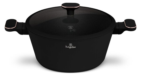 Kastrol s titanovým povrchem a poklicí 28 cm Black Rose Collection