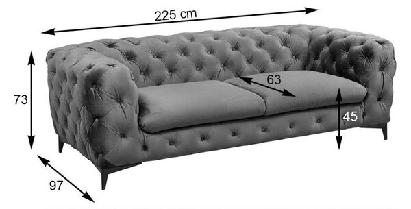 Pohovka Chelsea 2,5M Taupe