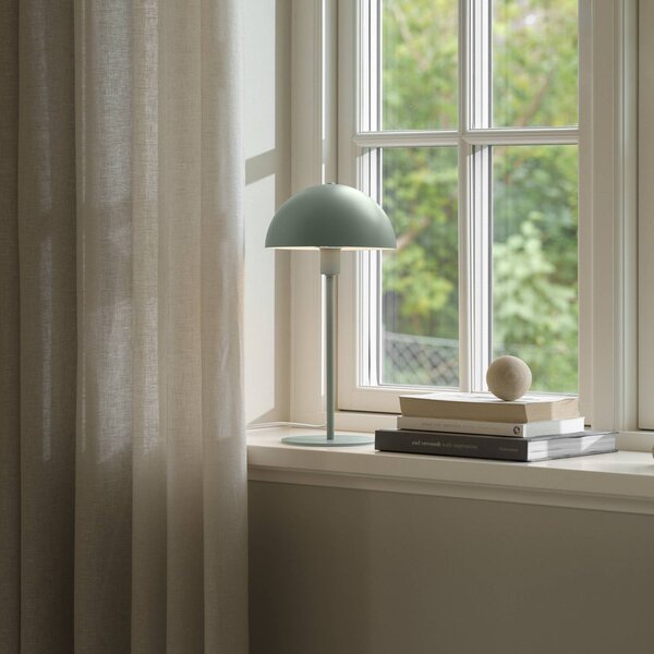 Nordlux Stolní lampa Ellen 20, prachově zelená, kov, objímka E14, Zelená, Obývací pokoj / jídelna, kov, Skandinávský