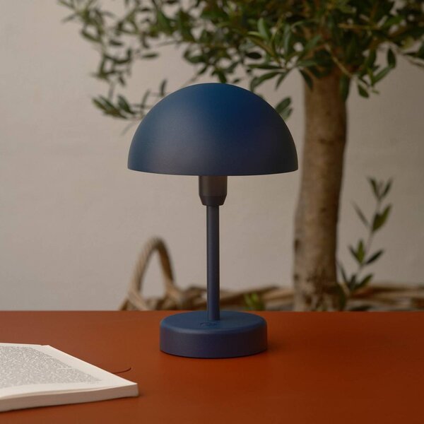 Nordlux LED stolní lampa Ellen To-Go, modrá, hliník, stmívatelný, Modrá, Obývací pokoj / jídelna, Hliník