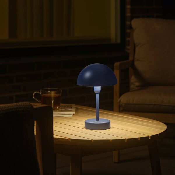 Nordlux LED stolní lampa Ellen To-Go, modrá, hliník, stmívatelný, Modrá, Obývací pokoj / jídelna, Hliník