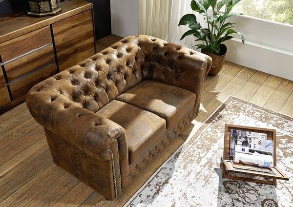 Pohovka 2M brown Chesterfield Oxford